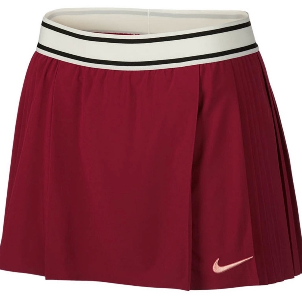 Nike Maroon Pleated Skirt/skort Size Small Maria Sharapova Court Flex Victory